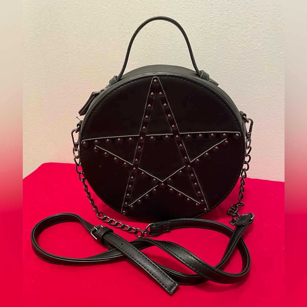 Black Star Studded Women's Bag